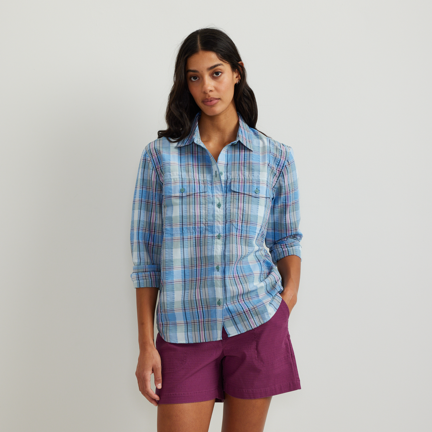 Women's Long-Sleeve Mountain 3.0 Shirt - Print-Patina-Regular-C1