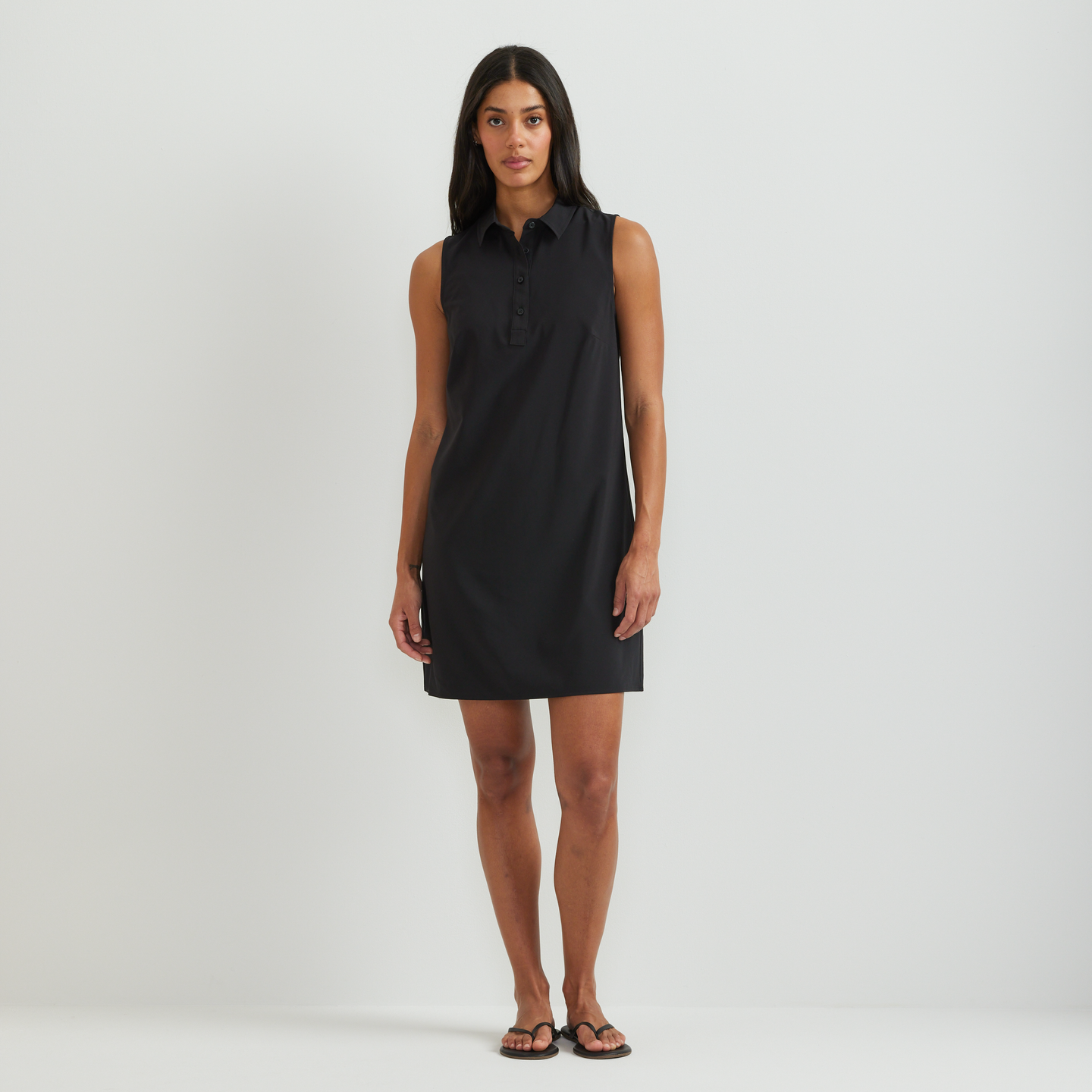 Women's Departure Polo Dress-Black-Regular-C1