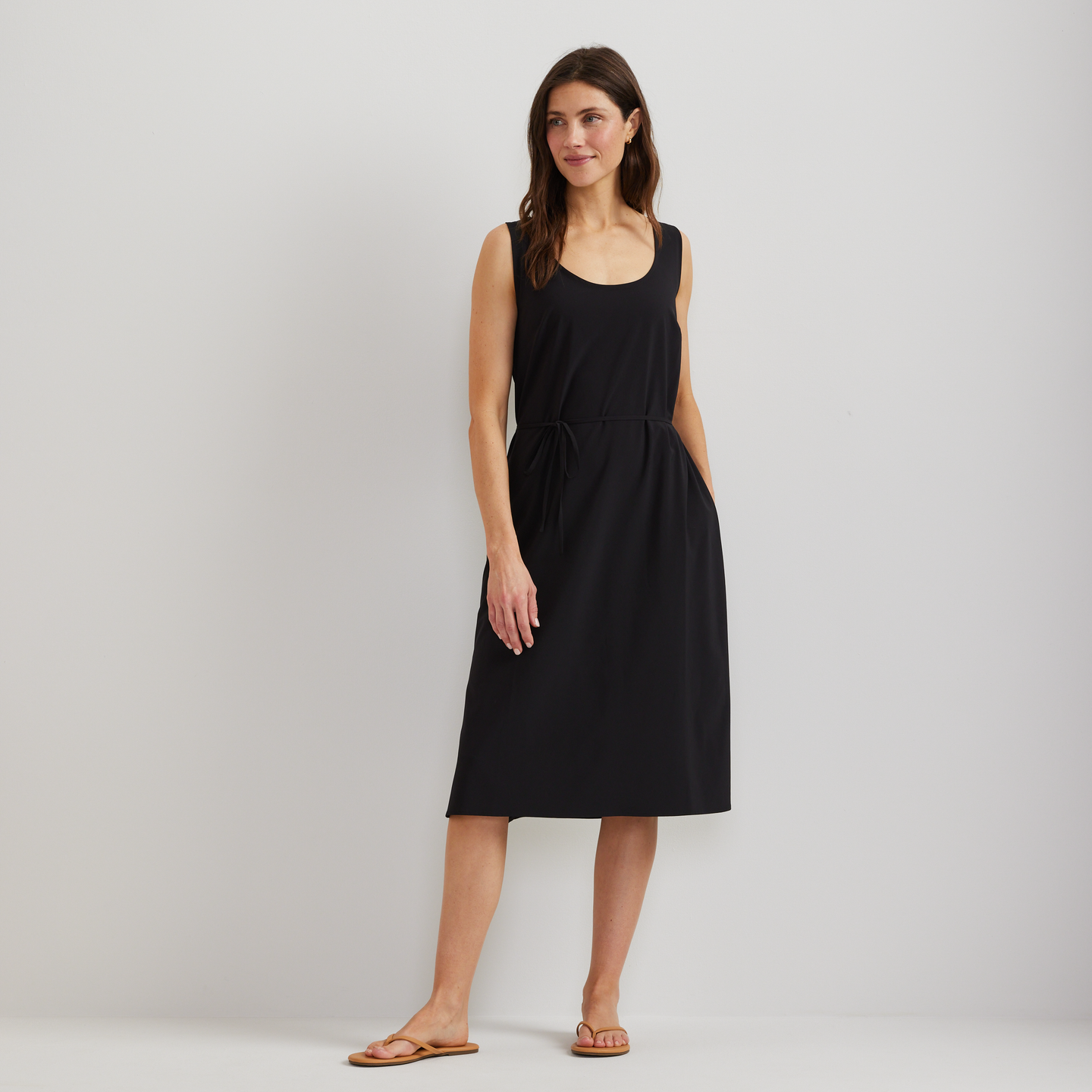 Women's Departure Tie Front Midi Dress-Dusk-Regular-C1