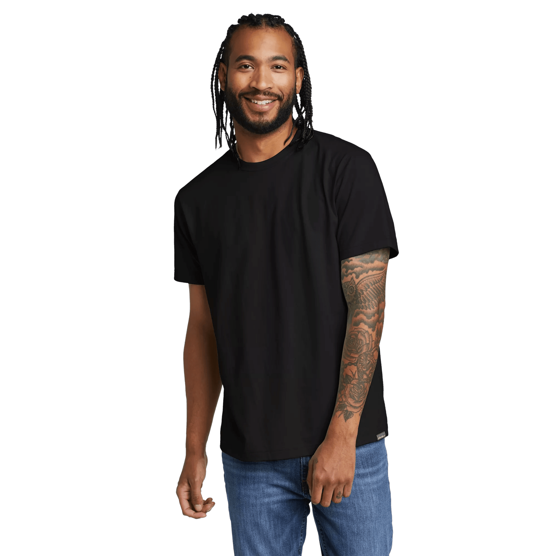 Men's Legend Wash 100% Cotton Long-Sleeve Classic T-Shirt in Black Men's Legend Wash 100% Cotton Long-Sleeve Classic T-Shirt in Black