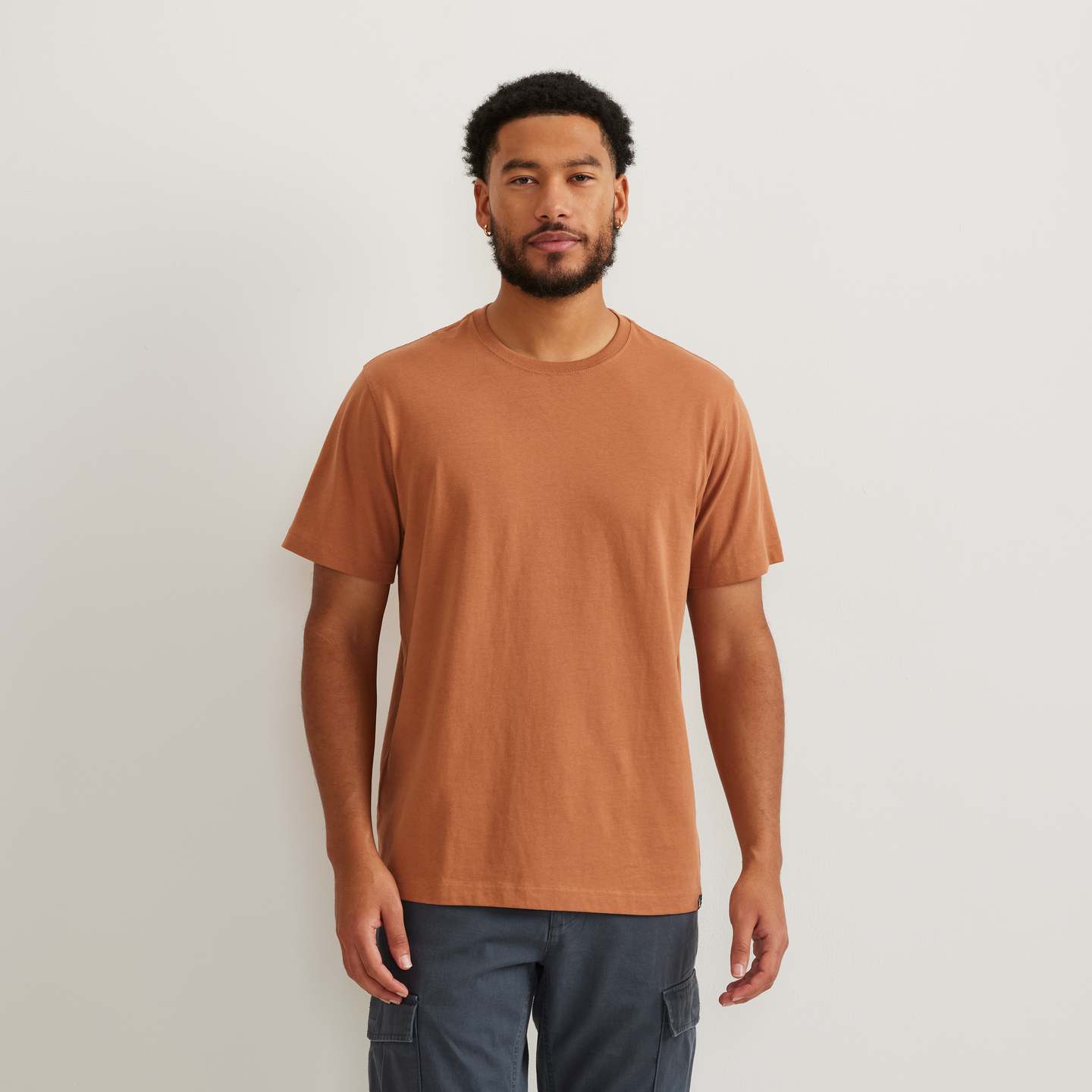 Men's Legend Wash 100% Cotton Short-Sleeve Classic T-Shirt-Fawn-Regular-26