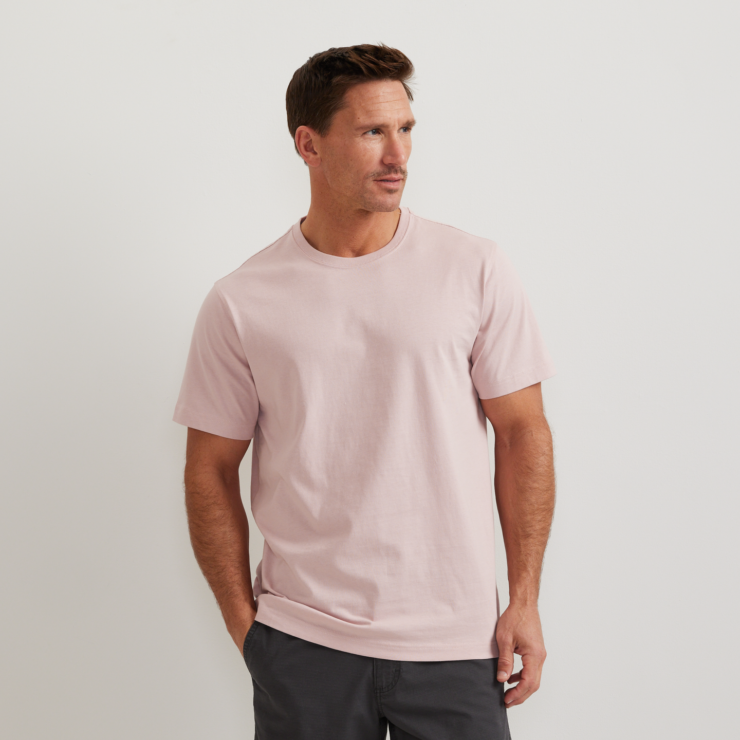 Men's Legend Wash 100% Cotton Short-Sleeve Classic T-Shirt-Calla Lily-Regular-C1