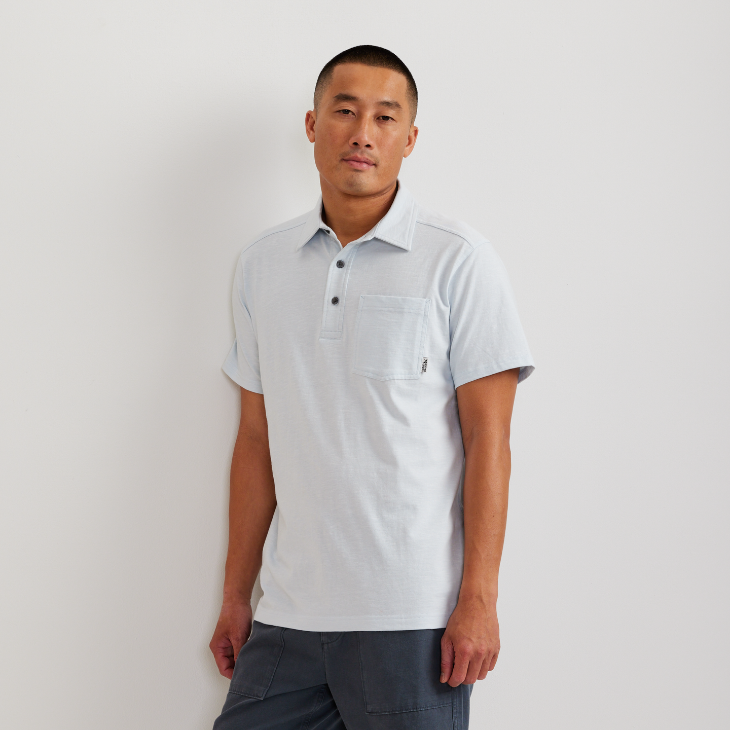 Men's New Baja Polo Shirt-Pale Blue-Regular-C1