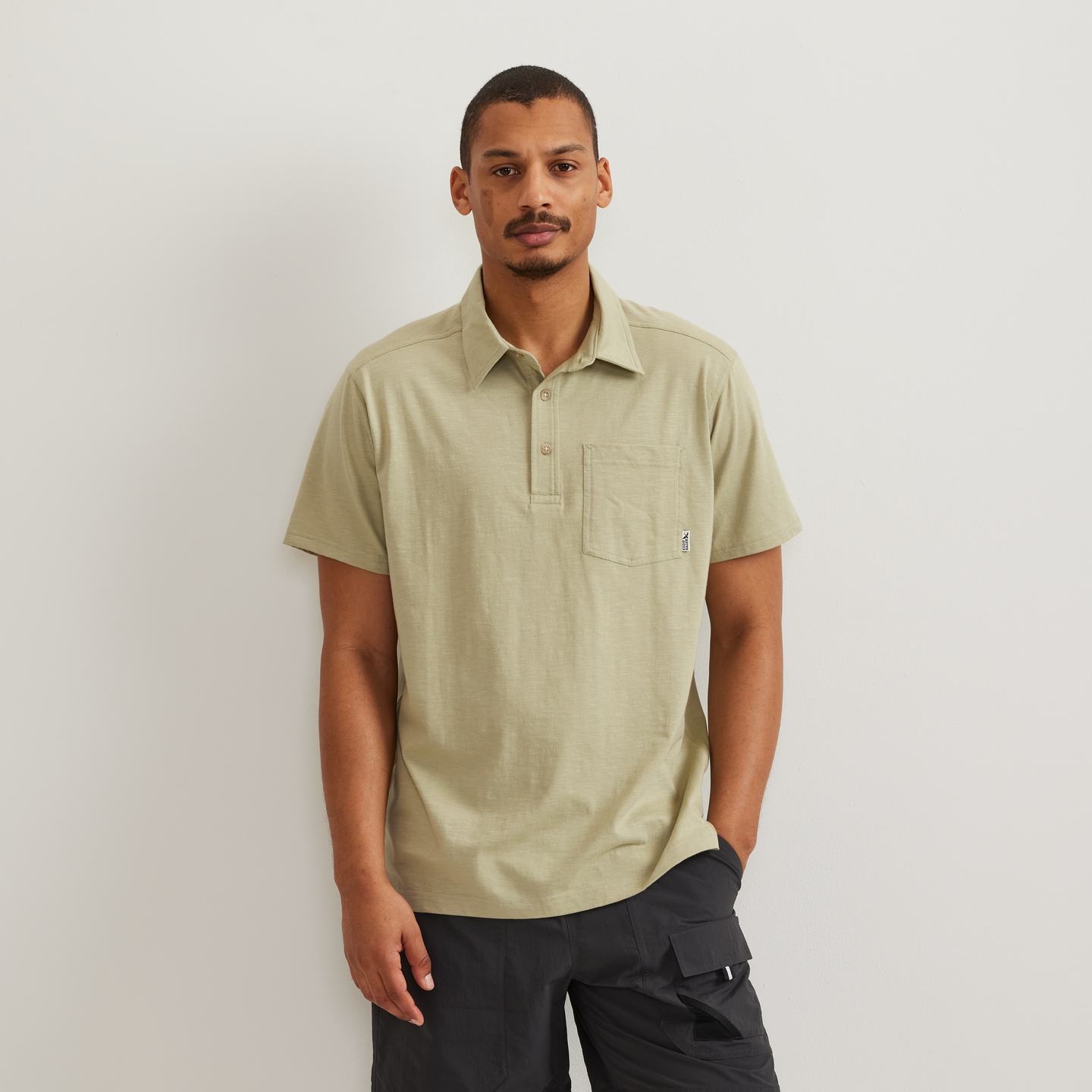 Men's New Baja Polo Shirt-Dusty Sage-Regular-C1