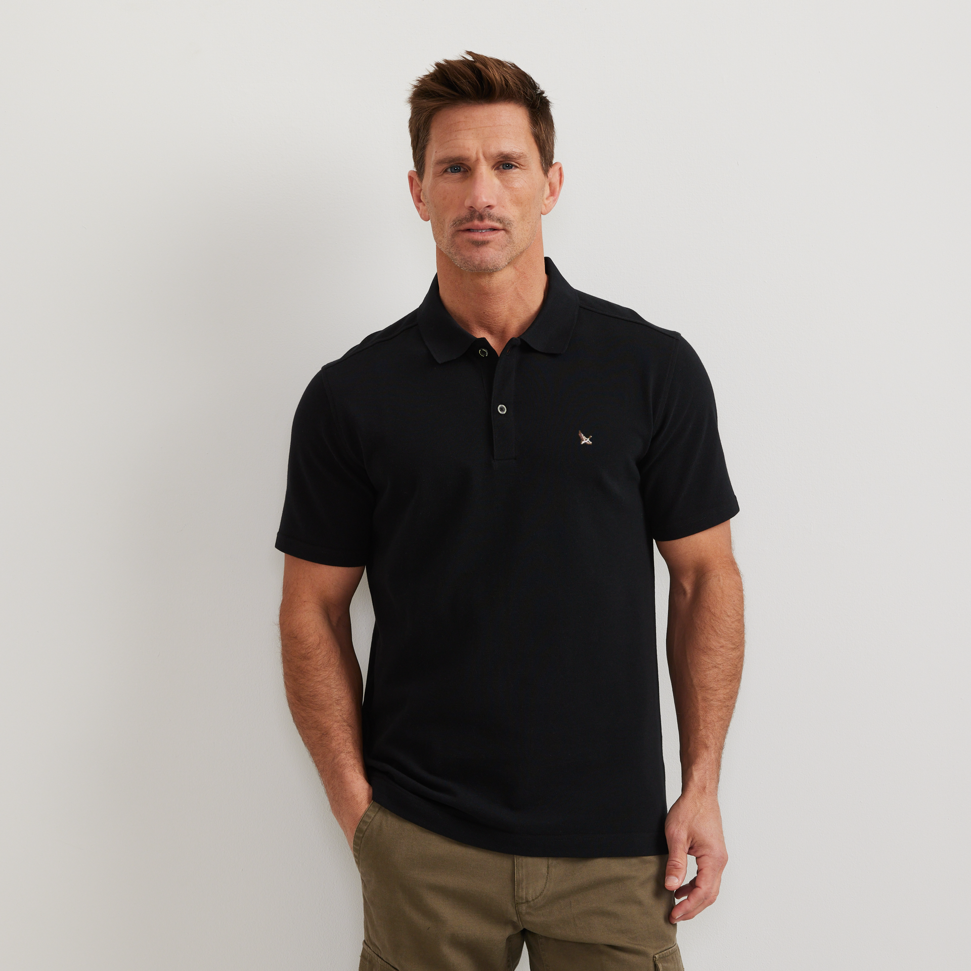 Eddie Bauer Men's SS Signature Pique Polo
