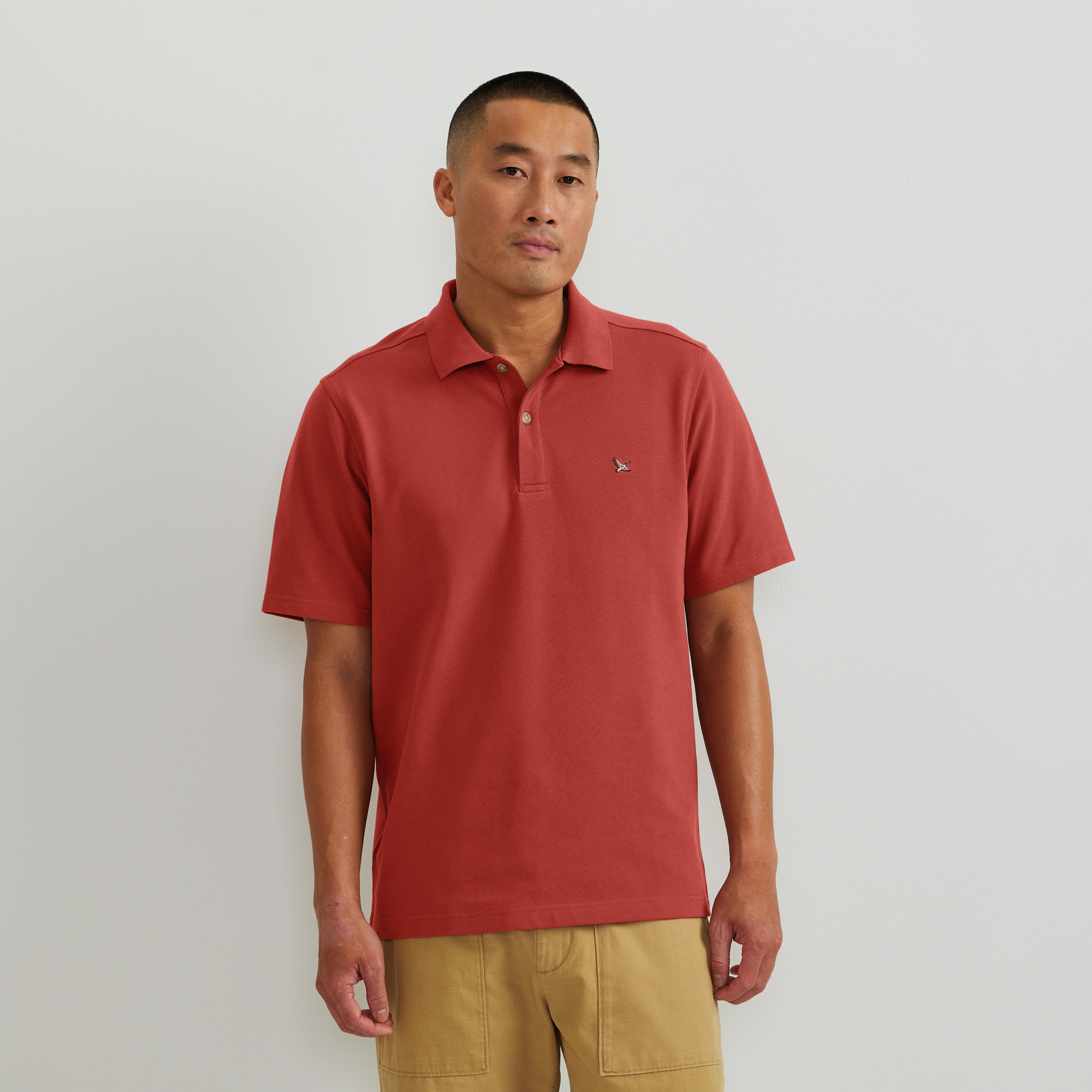Eddie Bauer Men's SS Signature Pique Polo