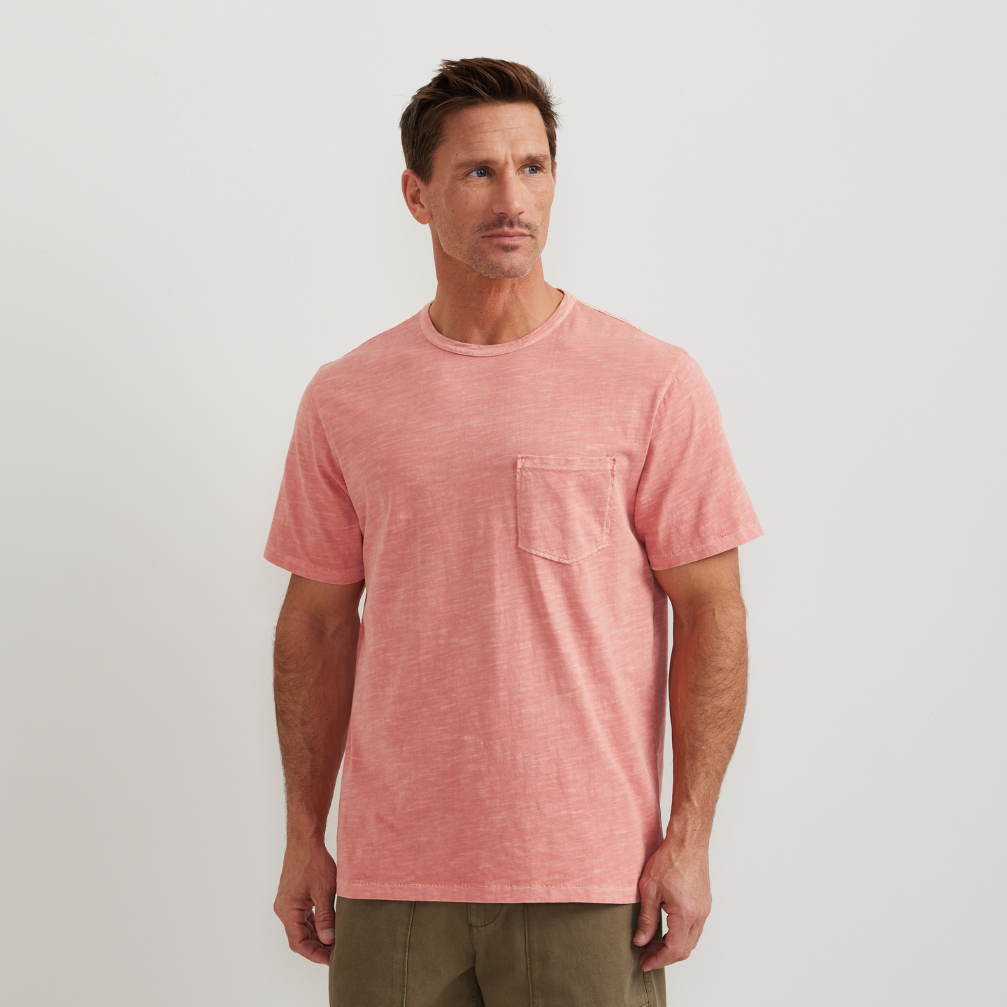 Men's Sunwashed Cotton T-Shirt-Tangelo-Regular-C1