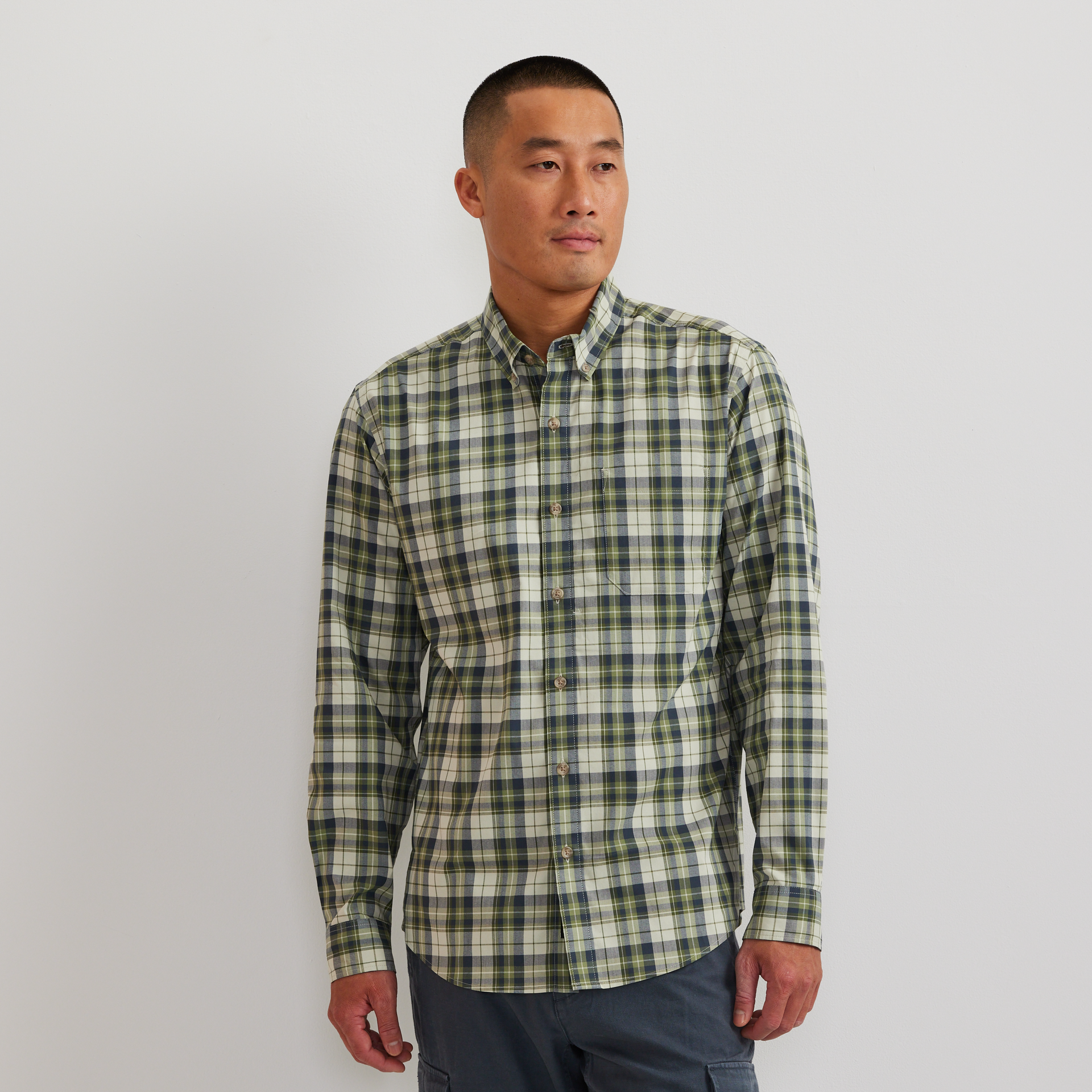 Eddie Bauer Chemise décontractée à manches longues en flanelle légère à carreaux pour hommes, grande taille, jaune - France Eddie Bauer Chemise décontractée à manches longues en flanelle légère à carreaux pour hommes, grande taille, jaune - France