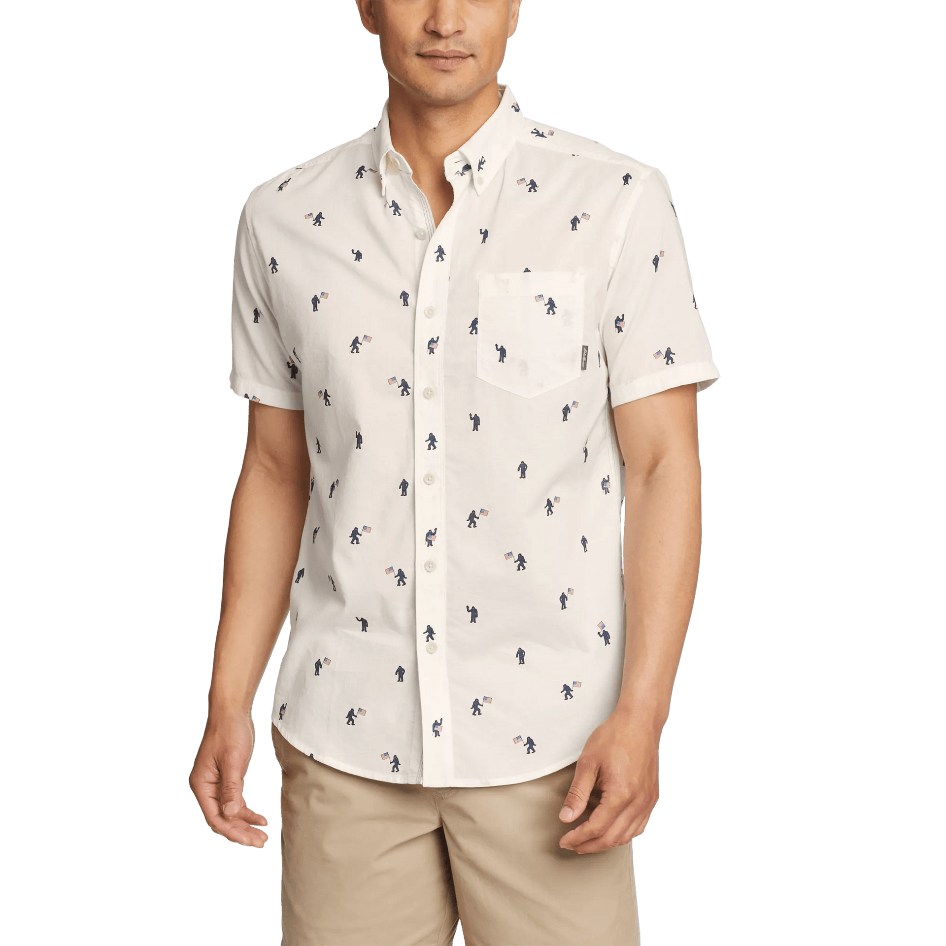 Chemise Technique Eddie Bauer Manches Courtes Pour Homme, Bleue, Taille M