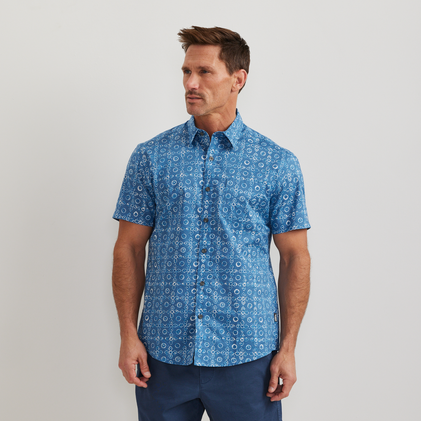 Men's SS Baja Shirt-Deep Sky-Regular-C1