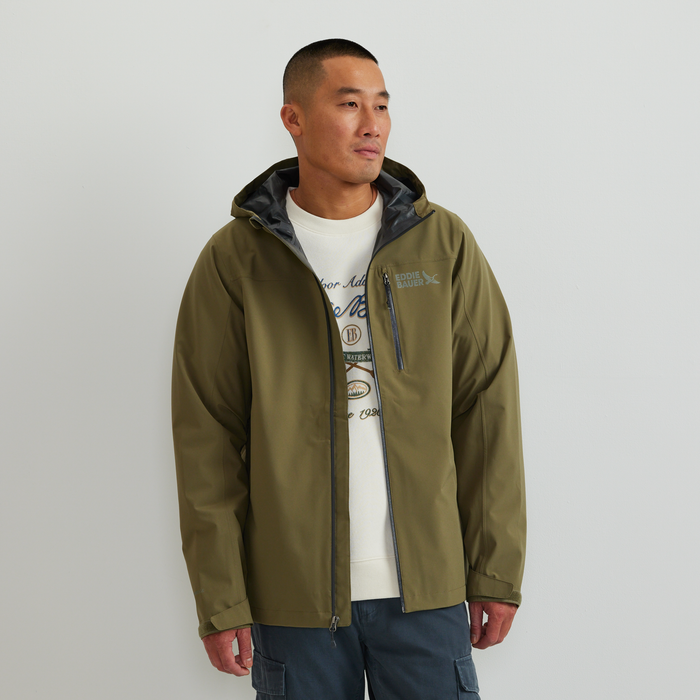 Men's Cloud Cap Waterproof Stretch Hooded Rain Jacket