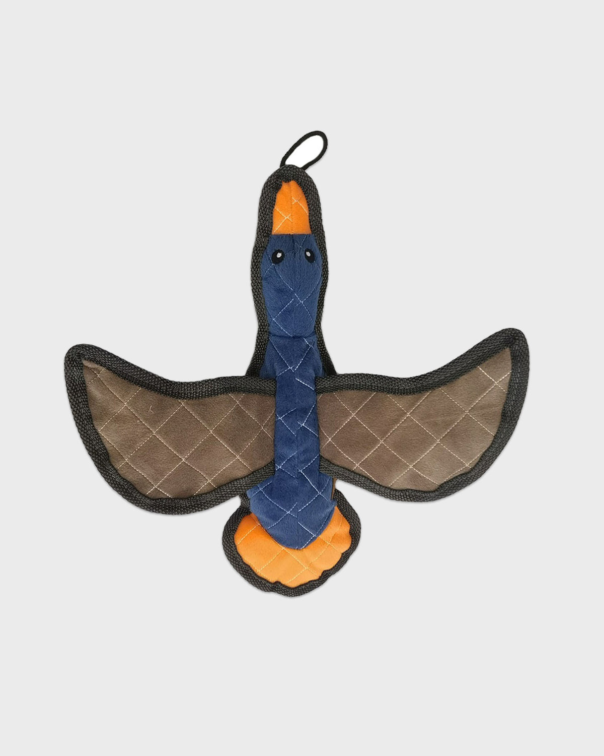 Dog Toy 12 Inch Navy Orange Gray Goose Plush