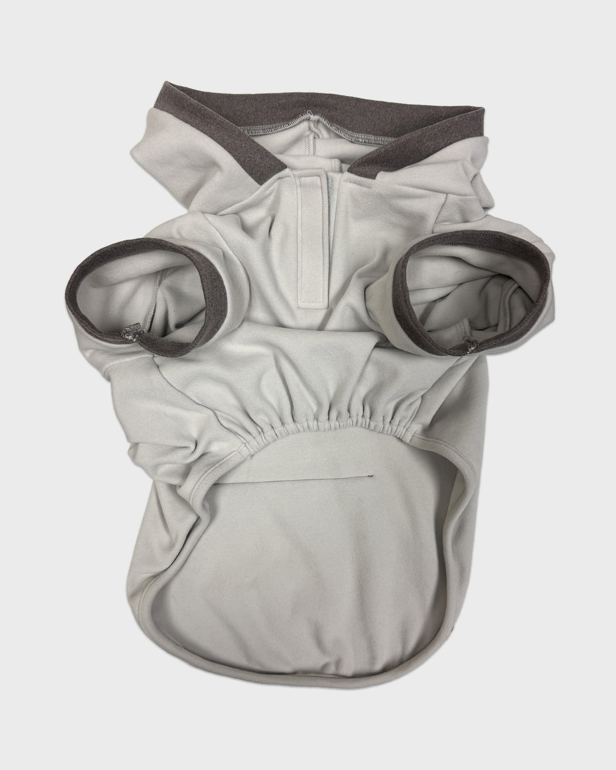 Dog Gray Hoodie with Charcoal Accent