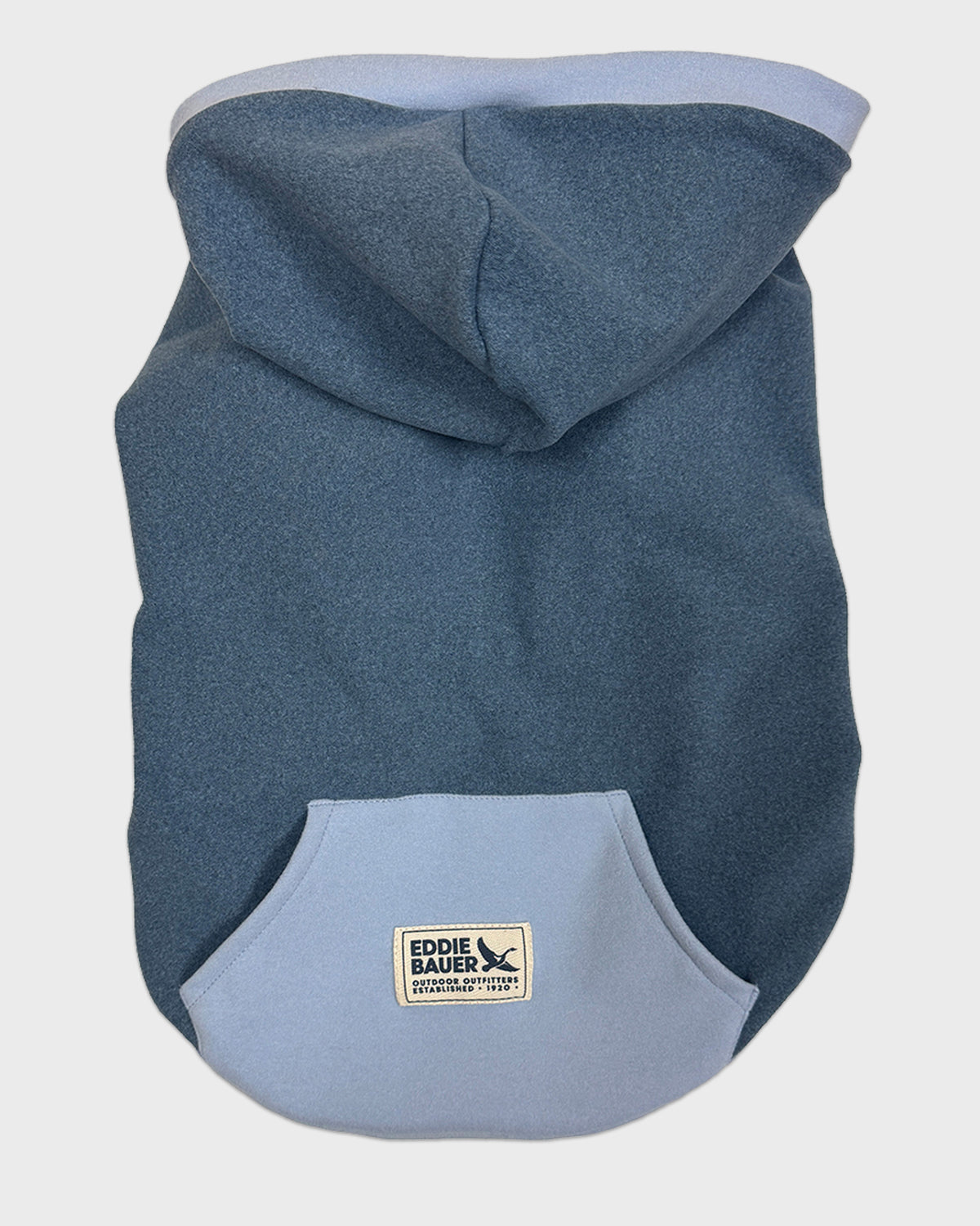 Dog Blue Hoodie with Accent Trim