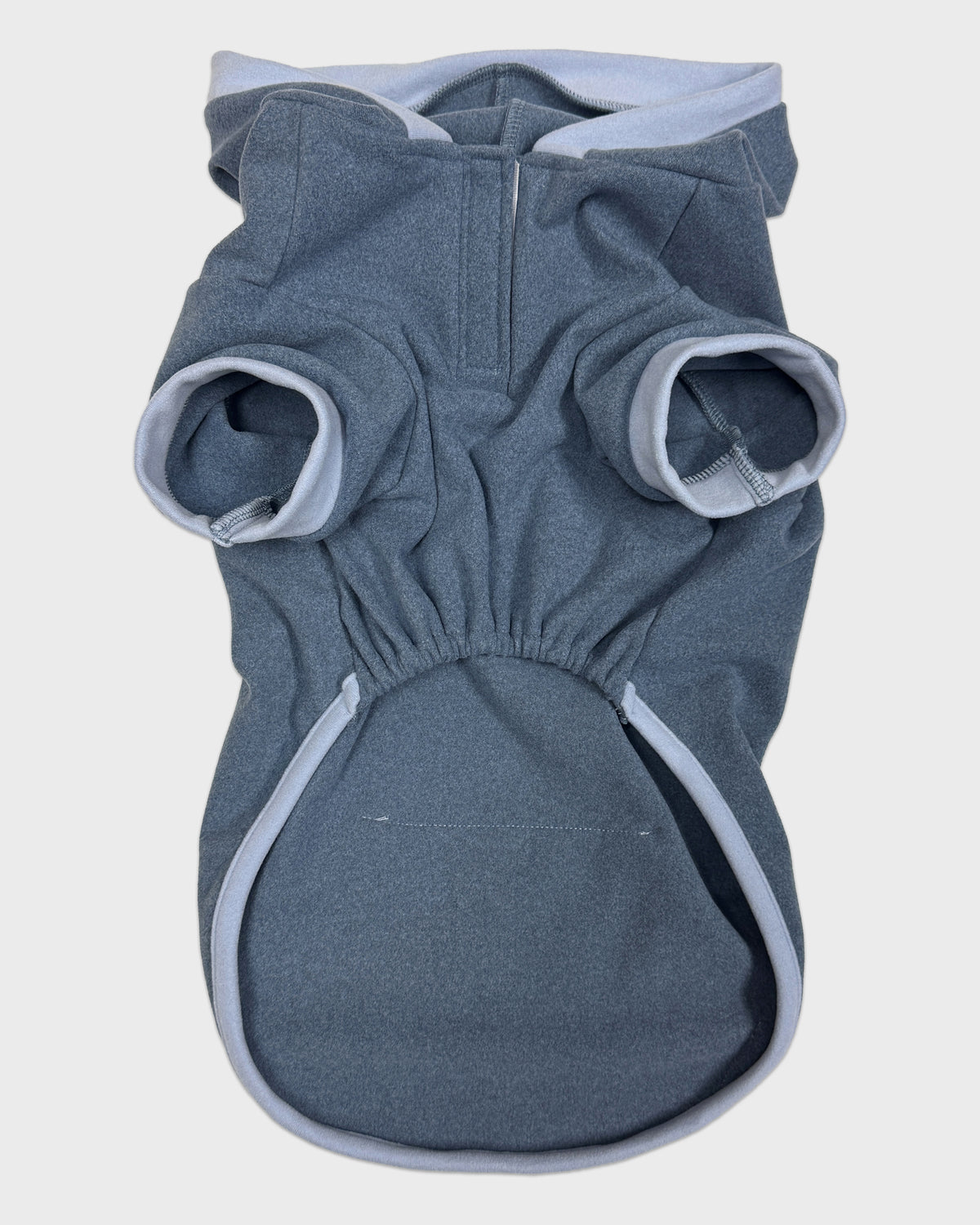 Dog Blue Hoodie with Accent Trim