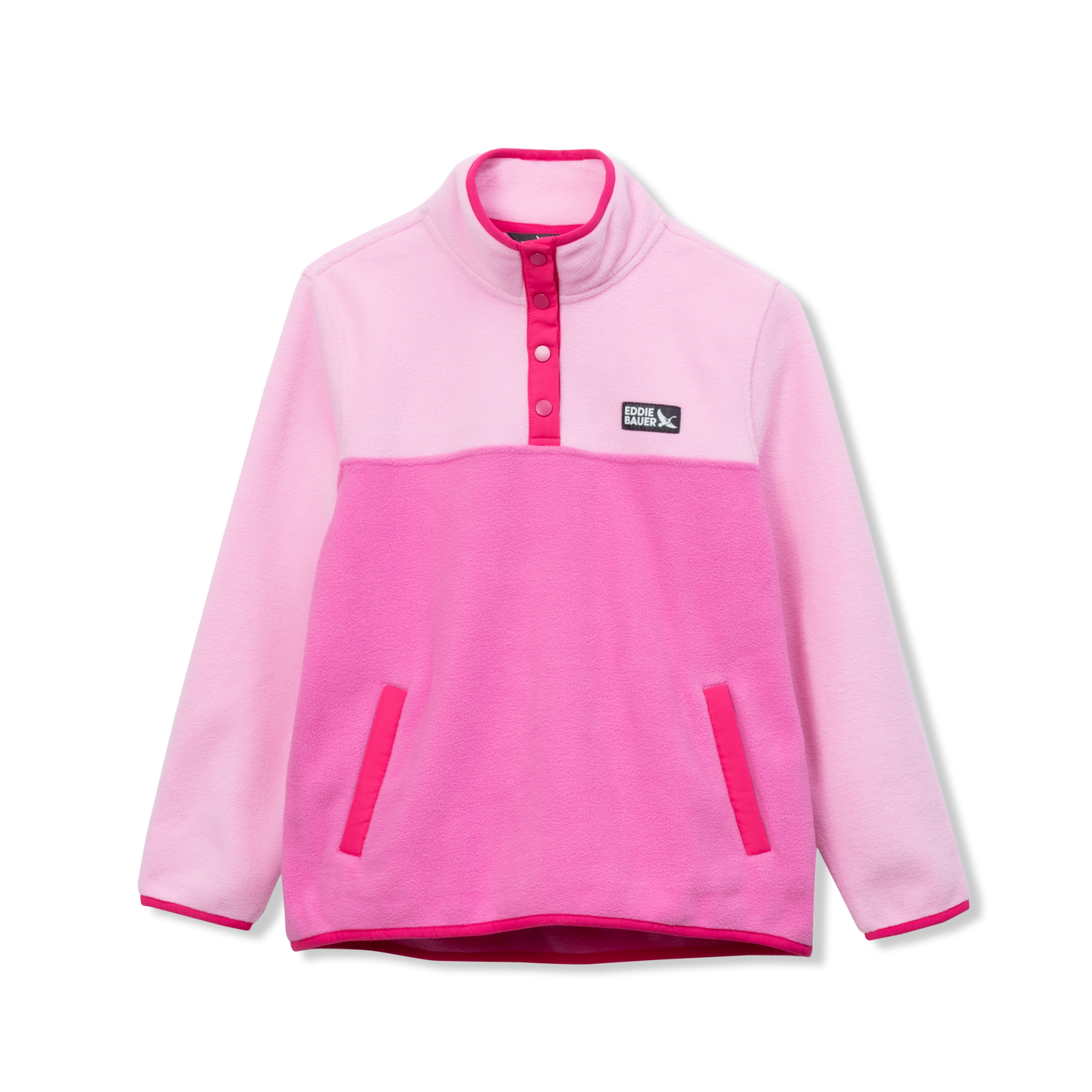 Eddie Bauer Kids Girls Quest Fleece Snap Neck Pullover