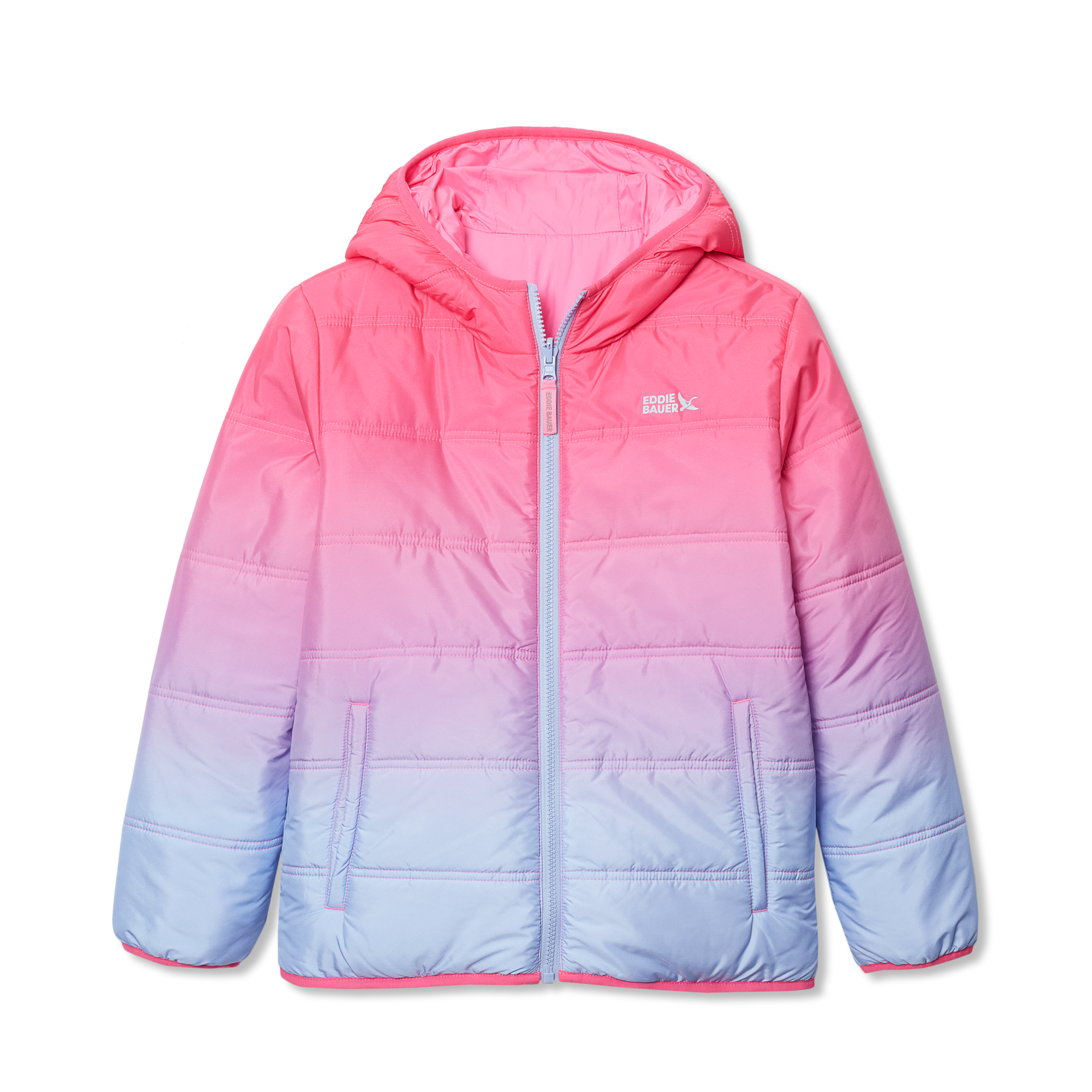 Eddie Bauer Girls Deer Harbor Reversible Hooded Jacket