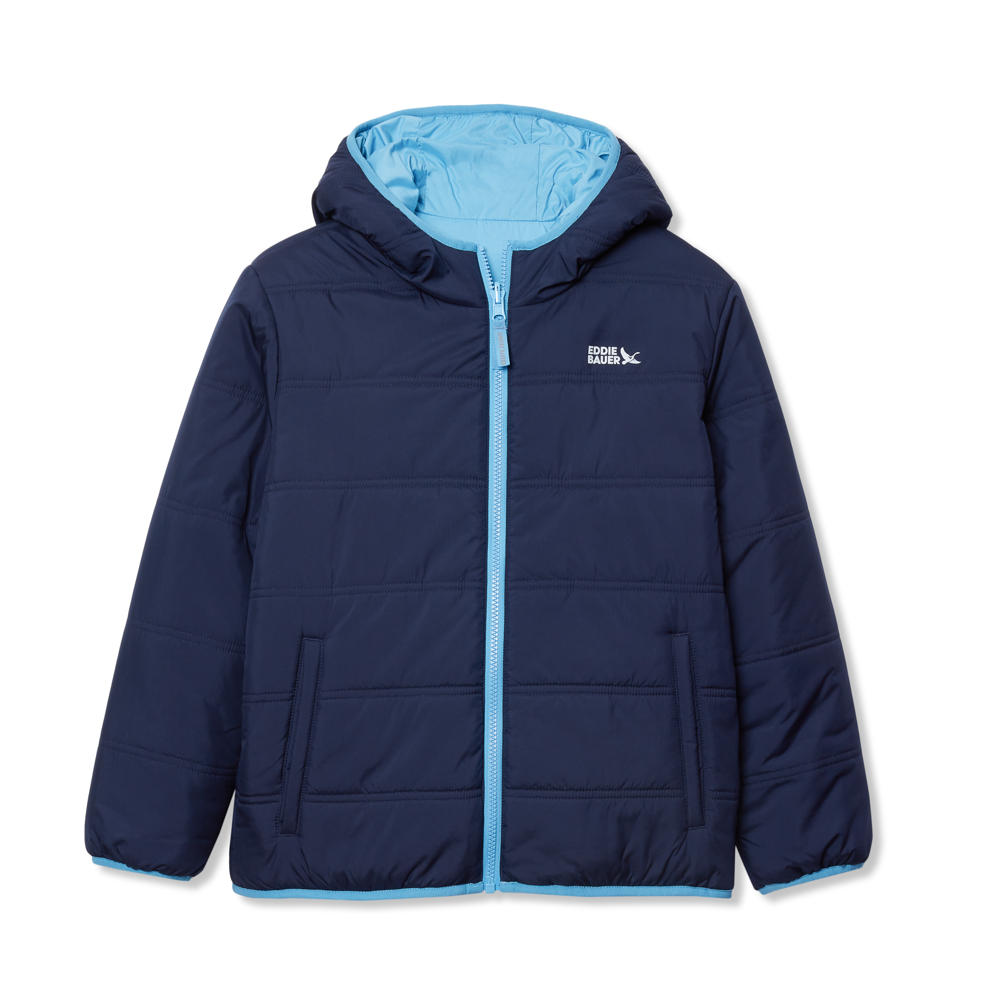 Eddie Bauer Girls Deer Harbor Reversible Hooded Jacket