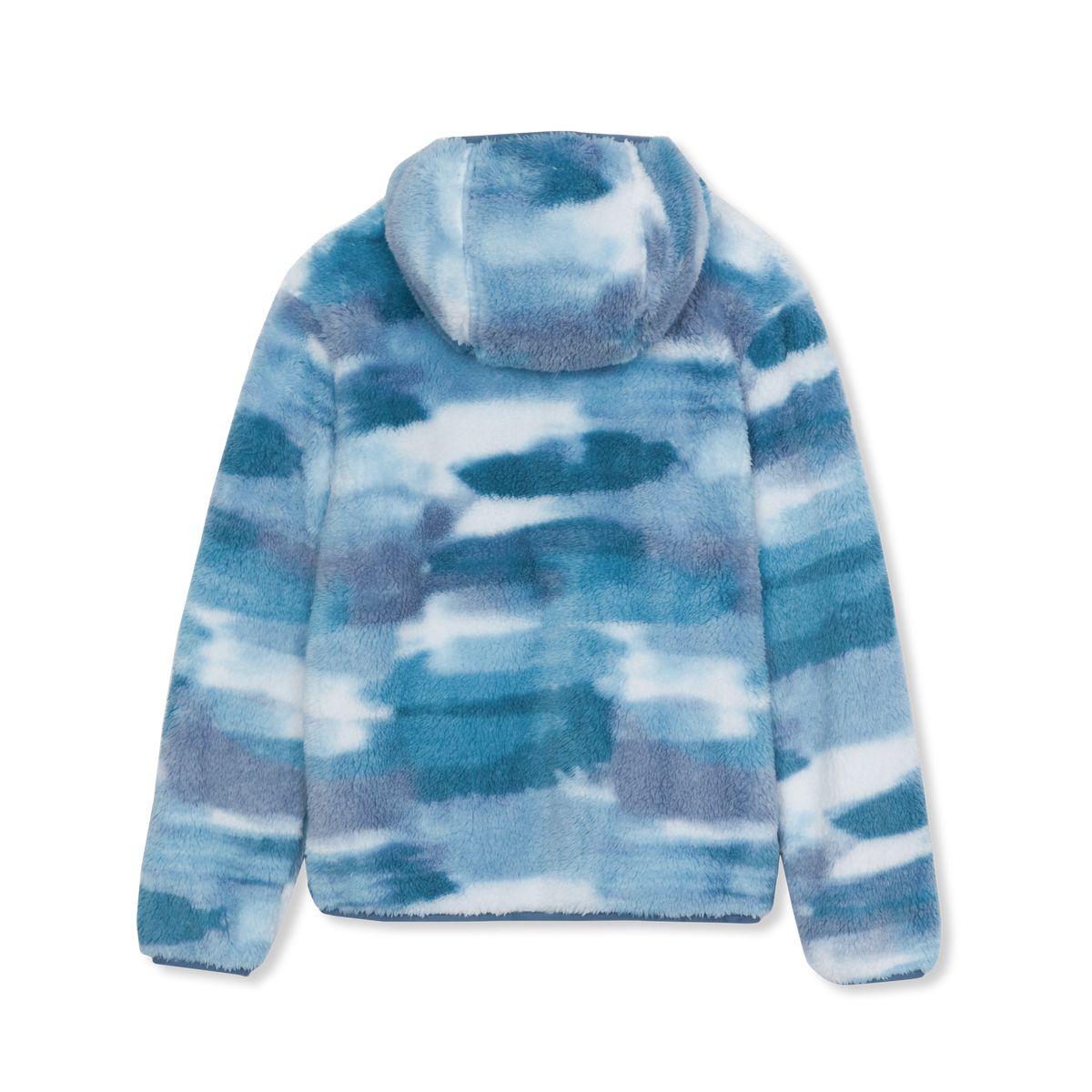 Kids' Hooded Quest Plush Fleece Jacket - Print-China Blue-2