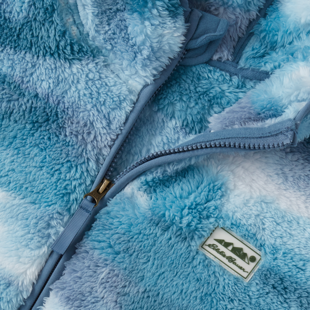 Kids' Hooded Quest Plush Fleece Jacket - Print-China Blue-3