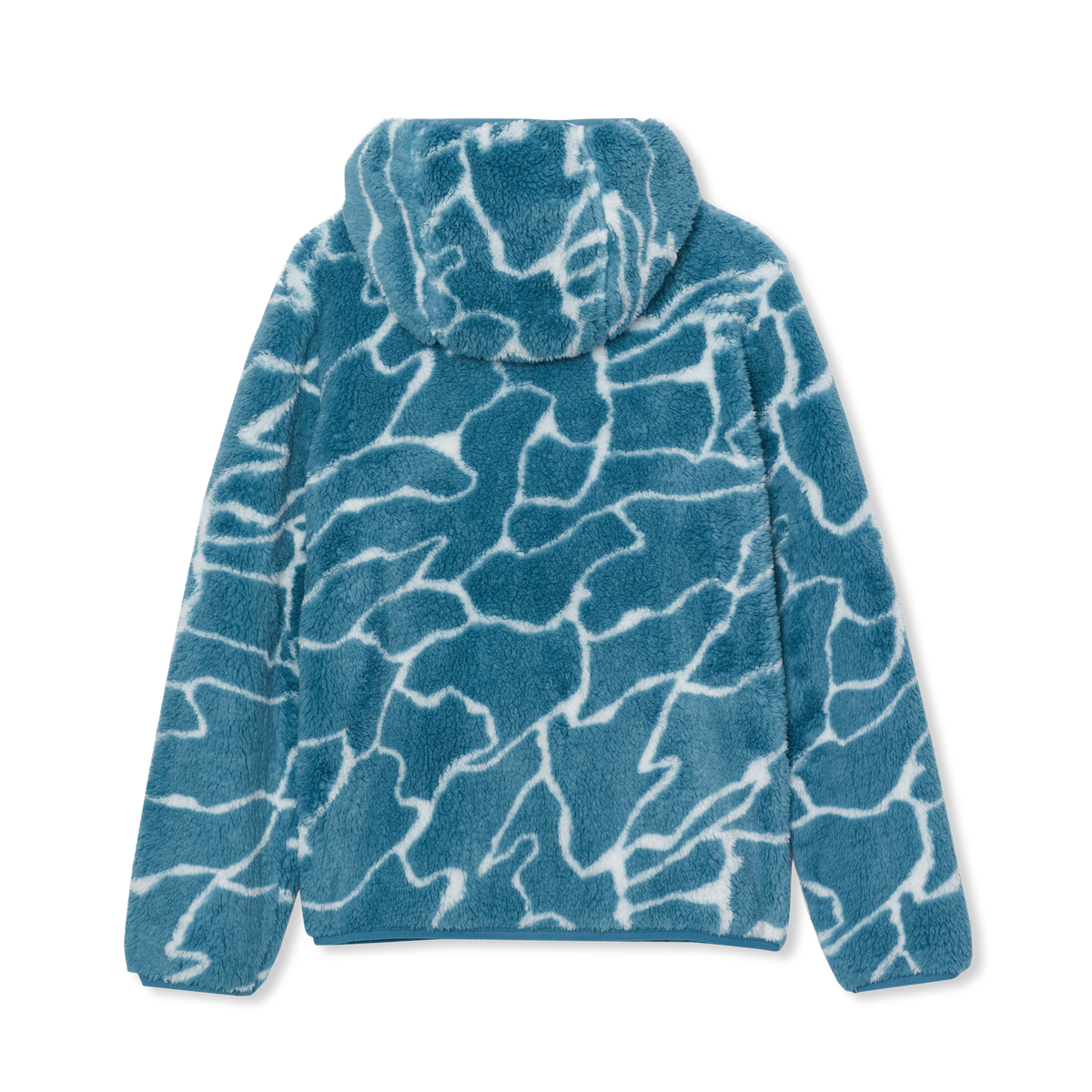 Kids' Hooded Quest Plush Fleece Jacket - Print-Storm Blue-11
