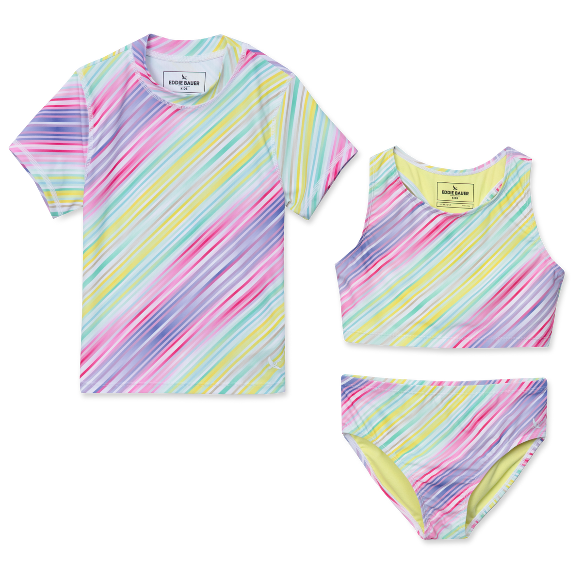 Eddie Bauer Girls Sea Spray 3 PC SS Swim Set
