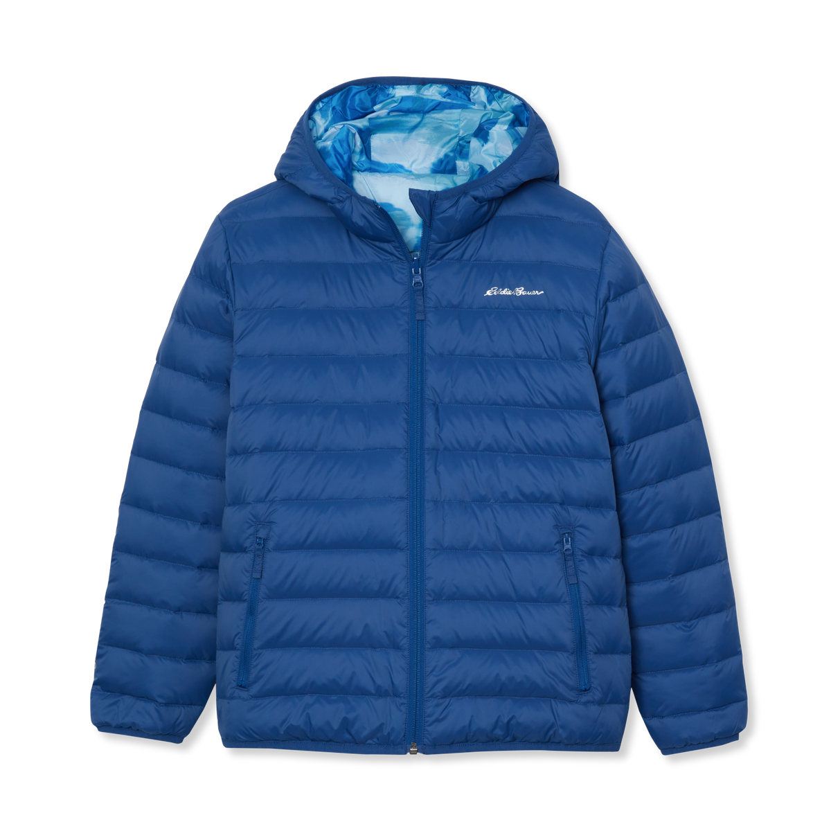 Kids' CirrusLite Reversible Down Hooded Jacket-Limoges-4