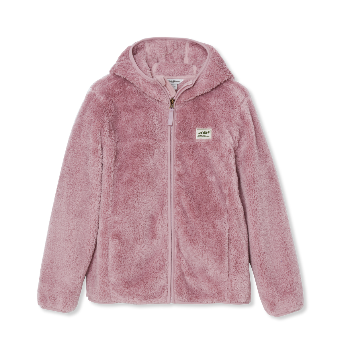 Kids' Hooded Quest Plush Fleece Jacket-Dawn Pink-7