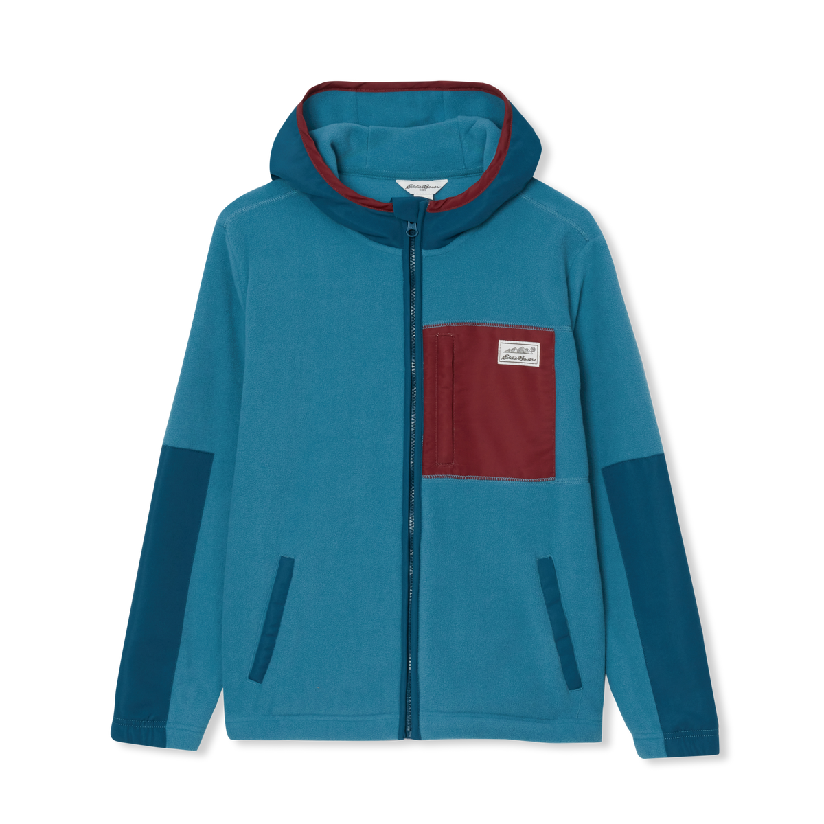 Boys' Quest Fleece Full-Zip Hoodie-Storm Blue-4