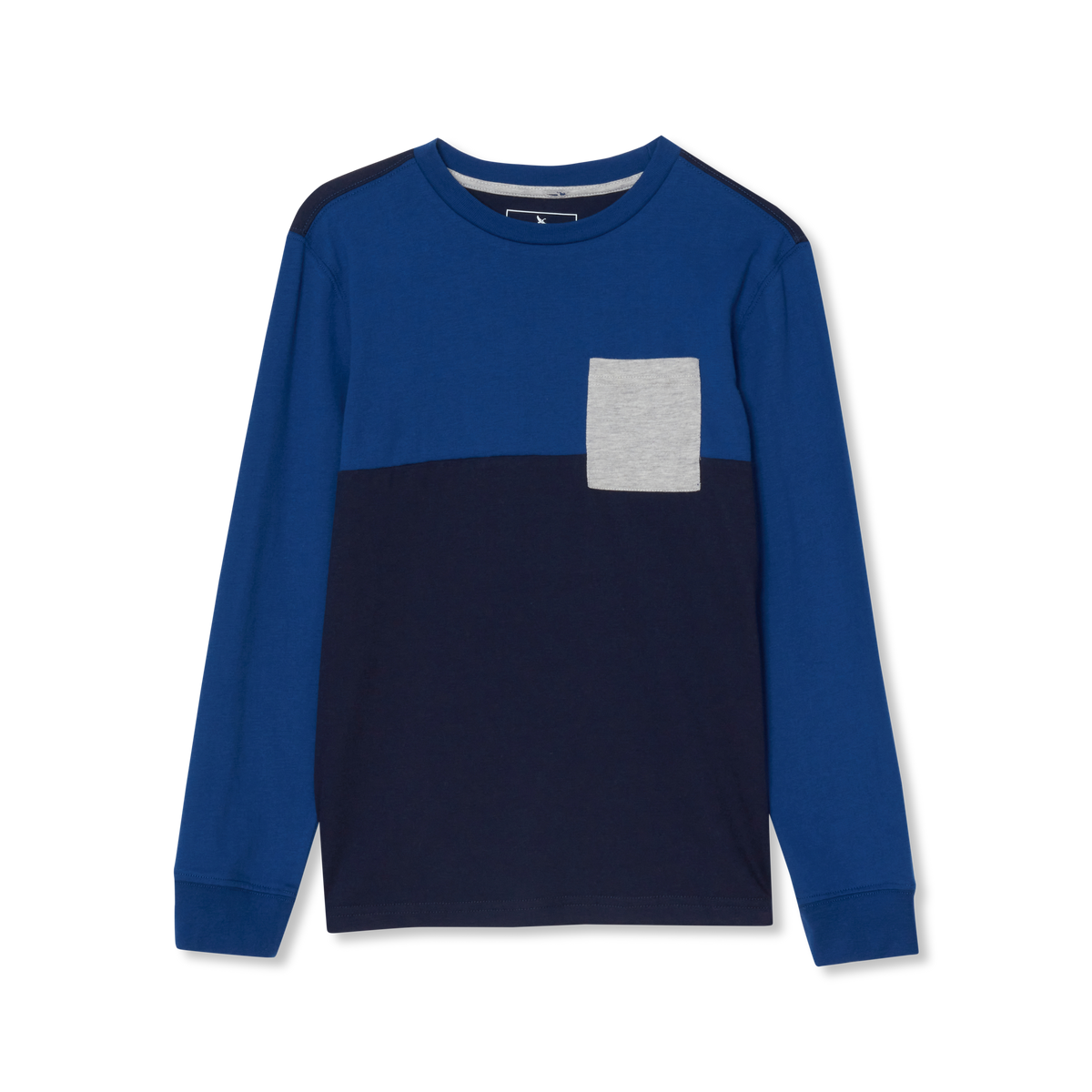 Boys' Long-Sleeve Pocket Tee-Peacoat-4