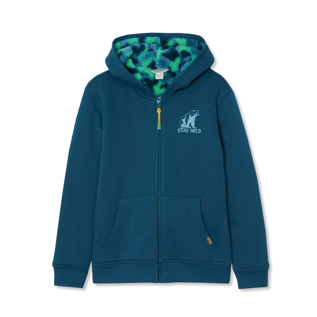 Boys' Camp Fleece Faux Shearling-Lined Hoodie-Legion Blue-1