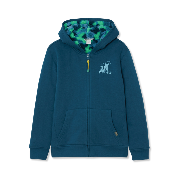 Boys' Camp Fleece Faux Shearling-Lined Hoodie