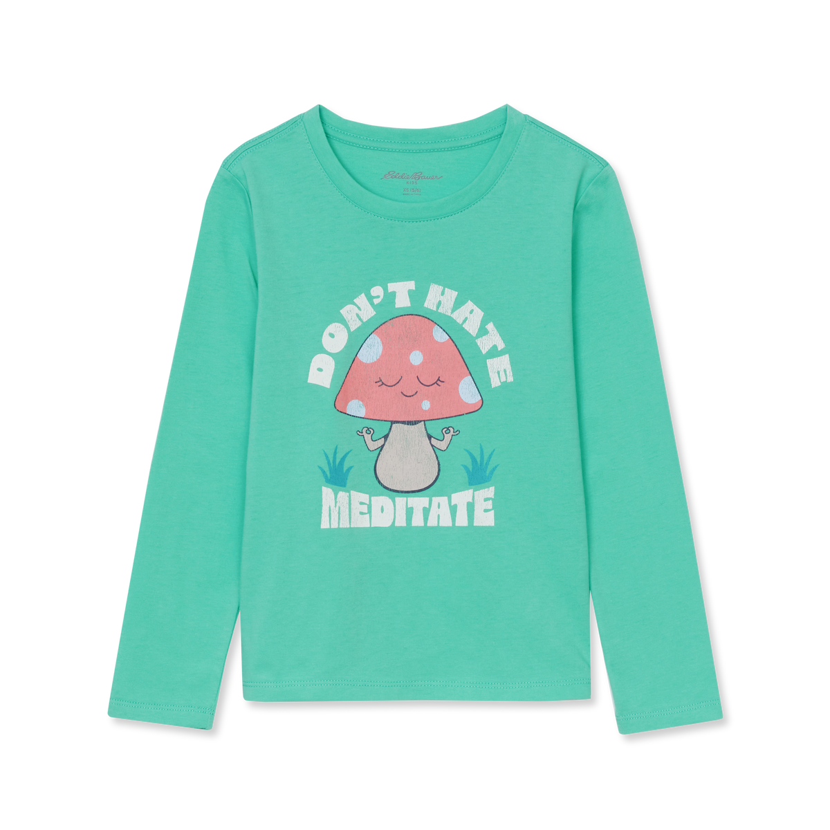 Girls' Long-Sleeve Graphic Tee-Jade Cream-4