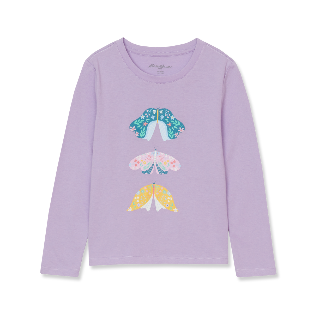 Girls' Long-Sleeve Graphic Tee-Lilac Breeze-10