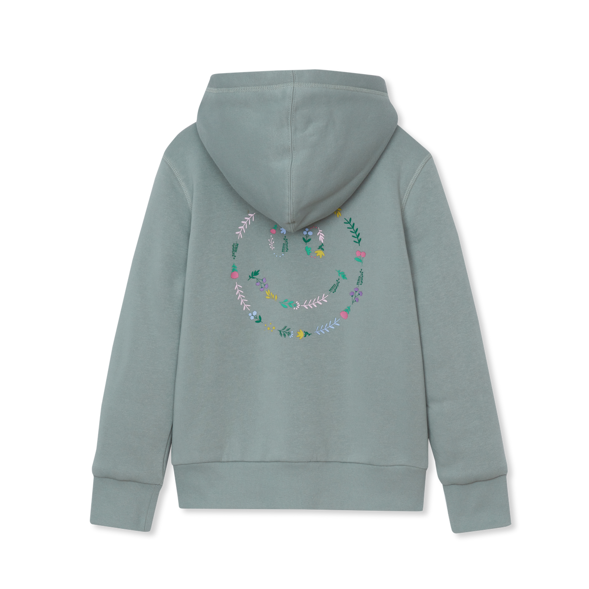 Girls' Camp Fleece Faux Shearling-Lined Hoodie-Green Milieu-5