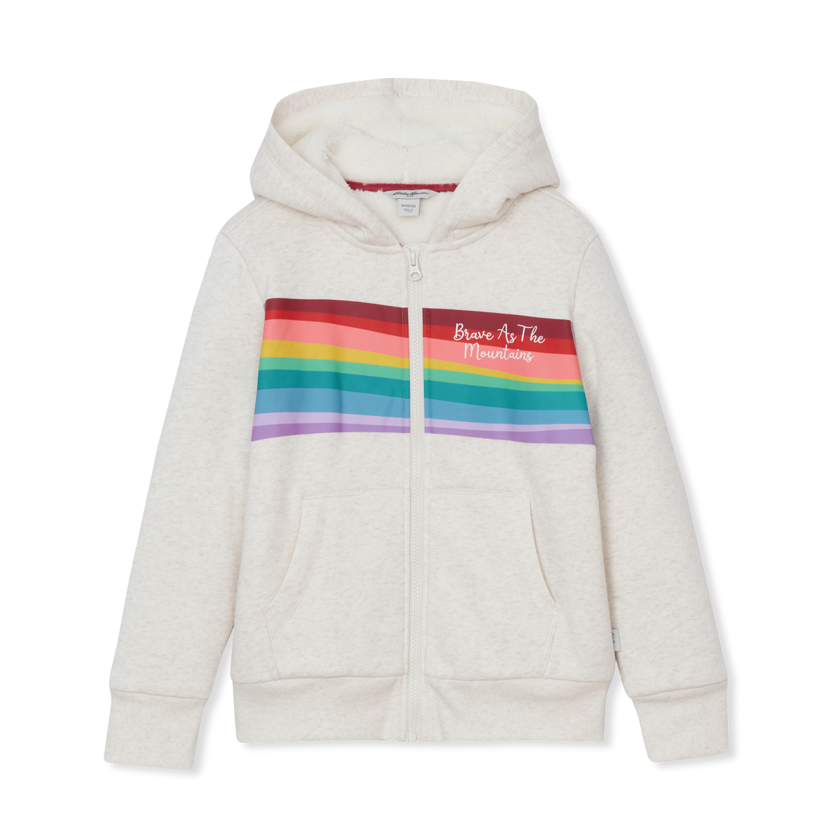 Girls' Camp Fleece Faux Shearling-Lined Hoodie-Oatmeal Heather-7