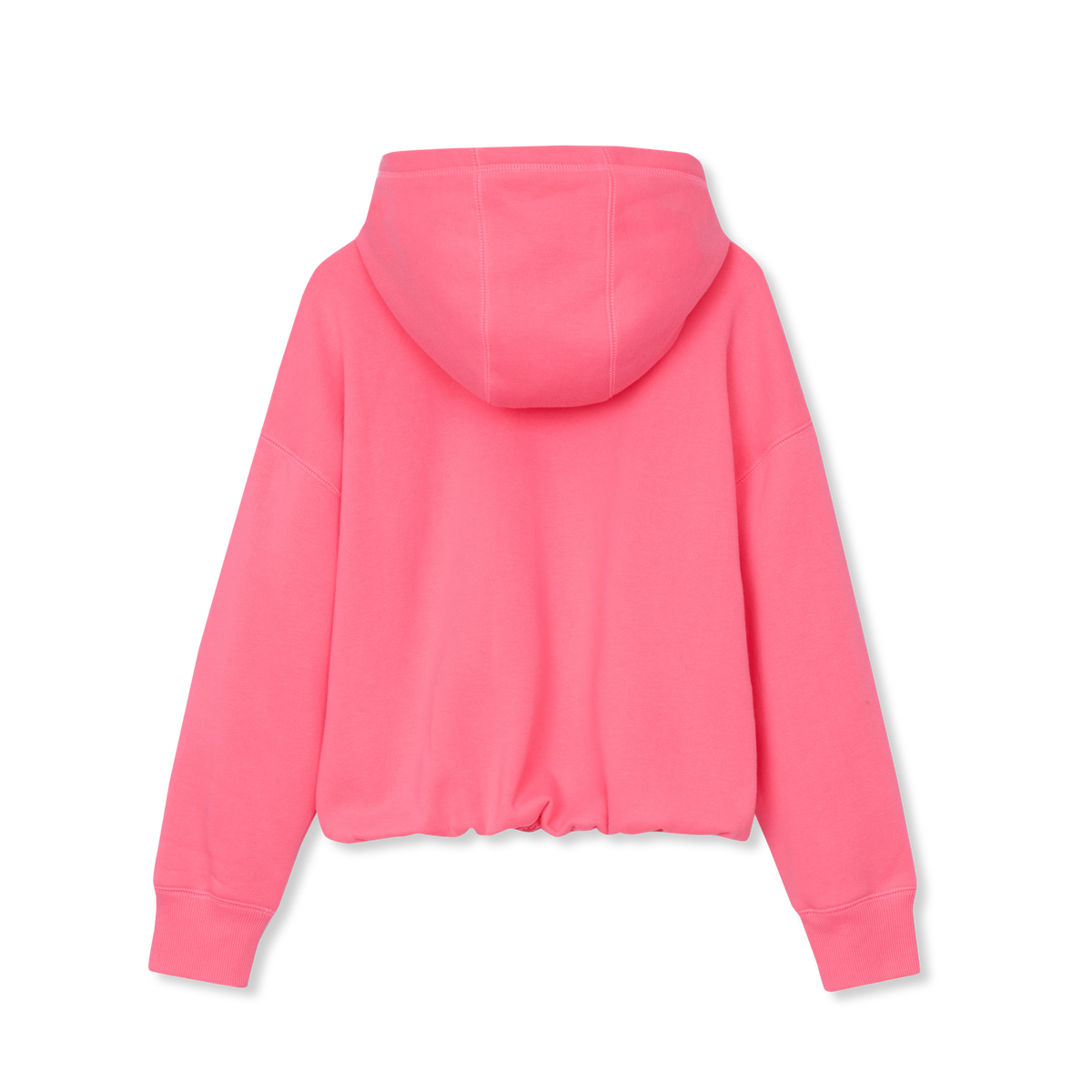 Girls' Crop Bubble Hoodie-Punch-5