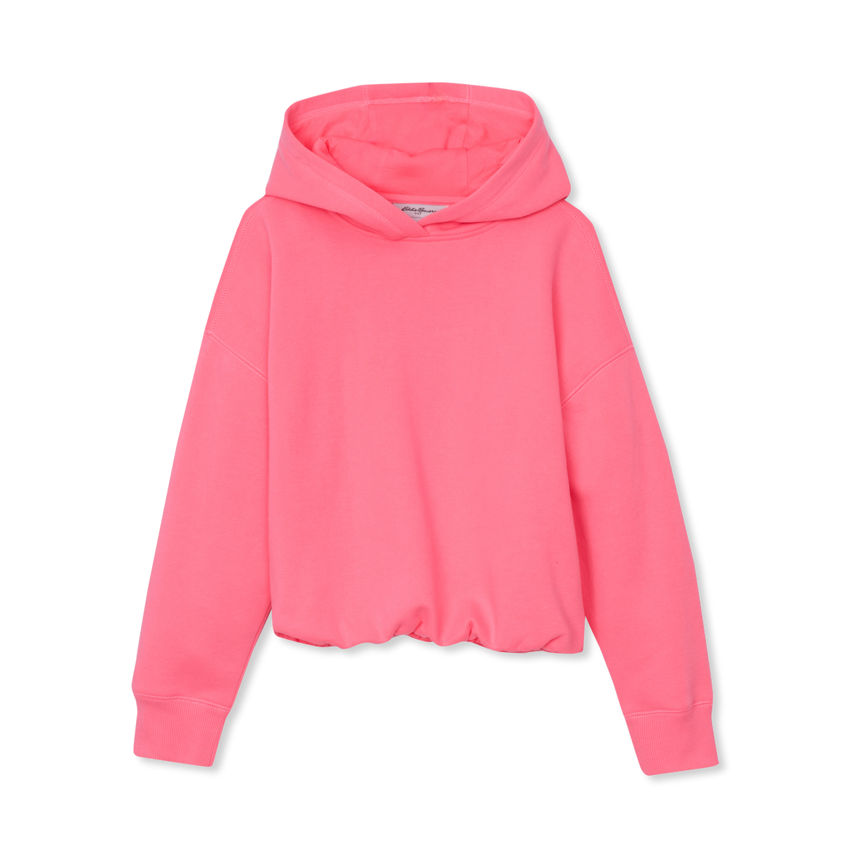 Girls' Crop Bubble Hoodie-Punch-4