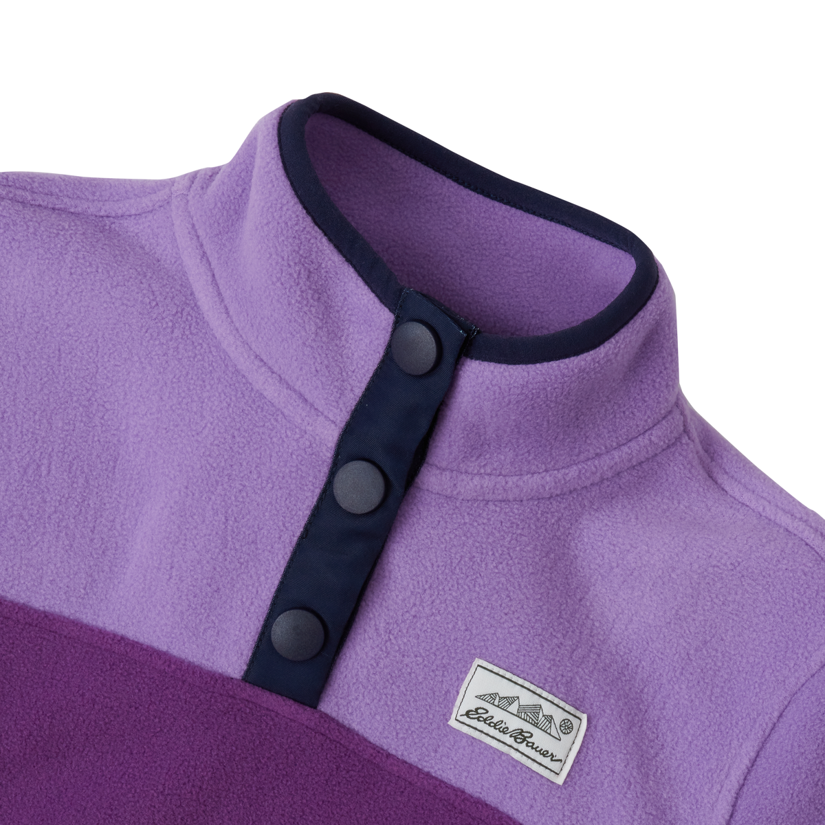 Girls' Polarfleece Quarter-Snap Pullover-Bright Violet-3