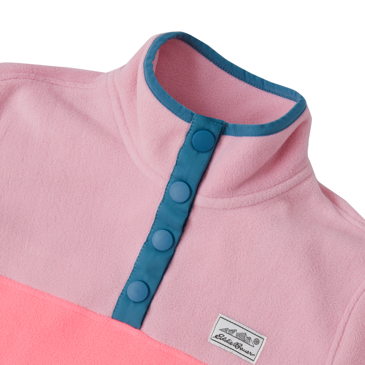 Girls' Polarfleece Quarter-Snap Pullover-Dawn Pink-9