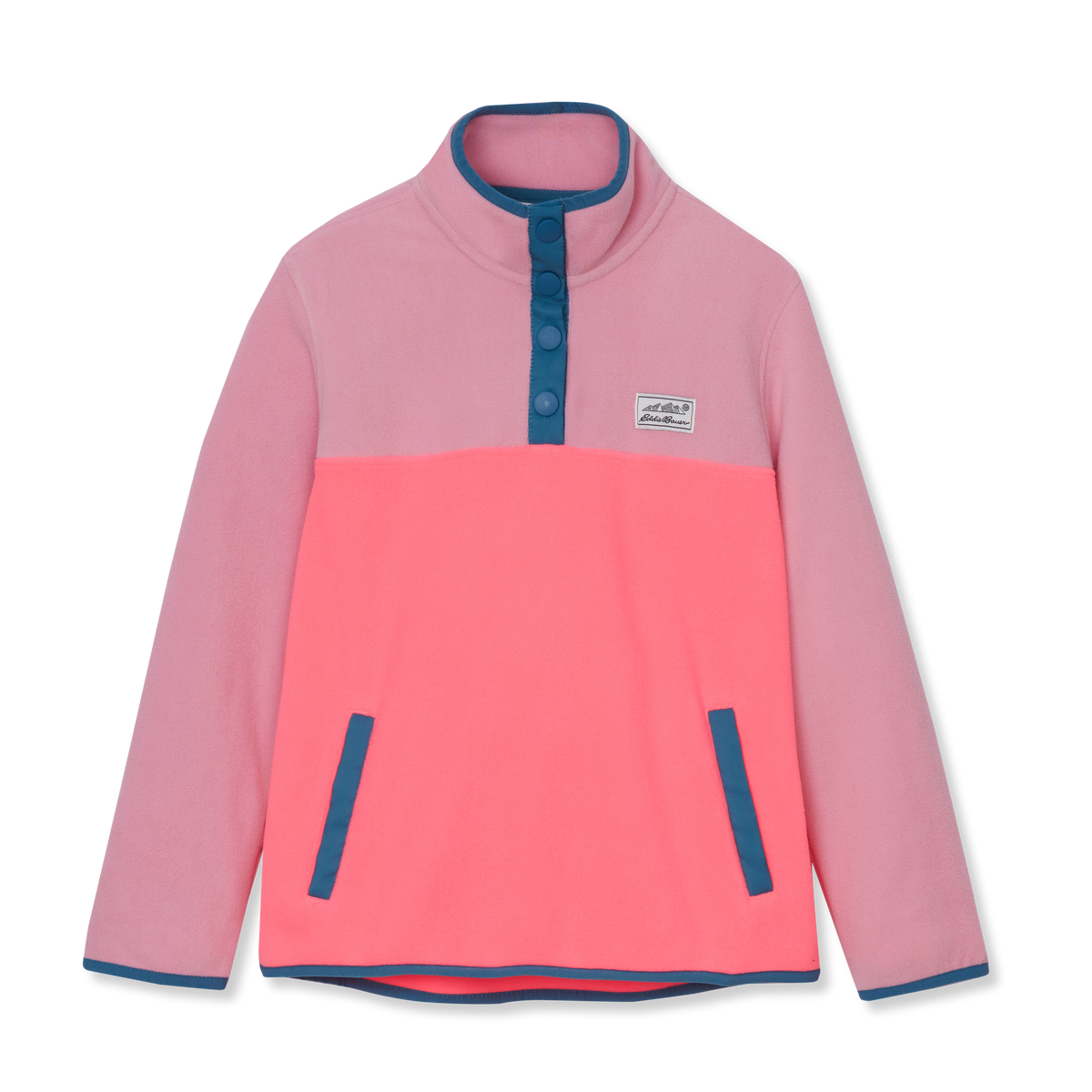 Girls' Polarfleece Quarter-Snap Pullover-Dawn Pink-7