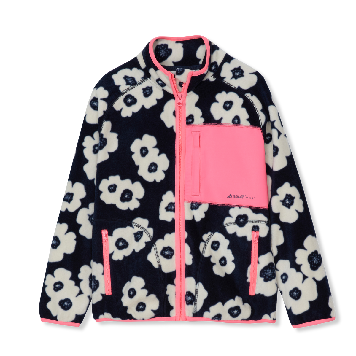 Girls' Quest Fleece Full-Zip Jacket-Peacoat-4