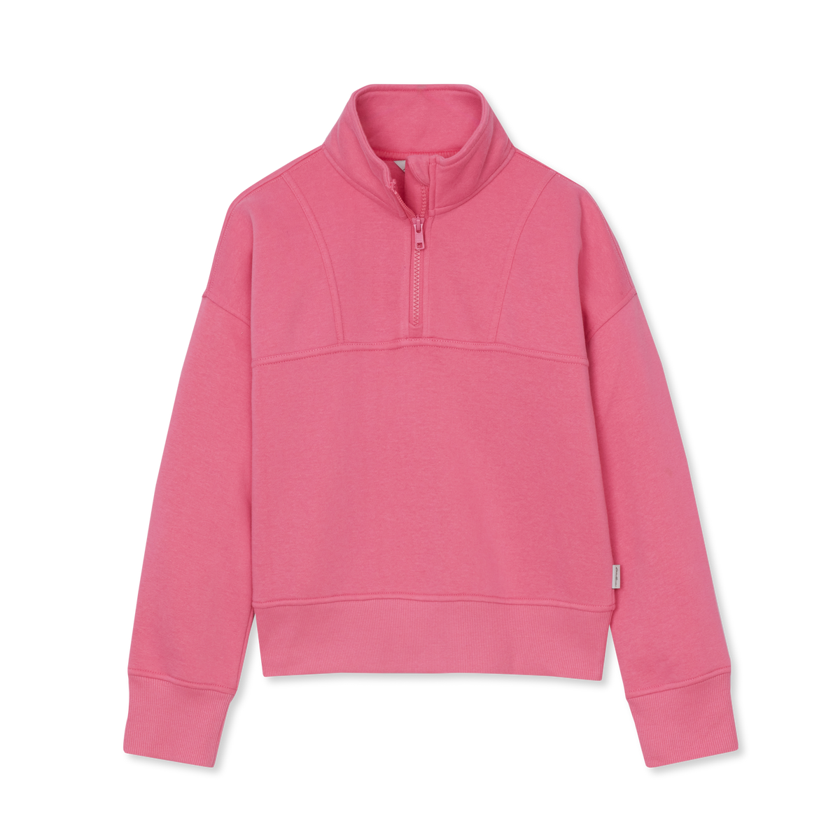 Girls' Camp Fleece Quarter-Zip-Azalea Pink-1