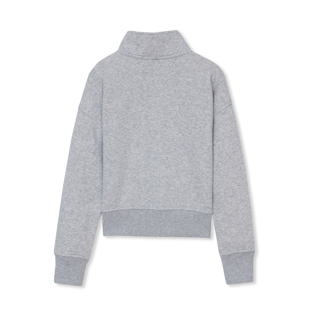 Girls' Camp Fleece Quarter-Zip-Gray Heather-8