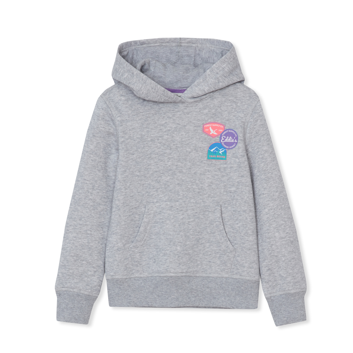 Girls' Camp Fleece Graphic Hoodie-Gray Heather-4