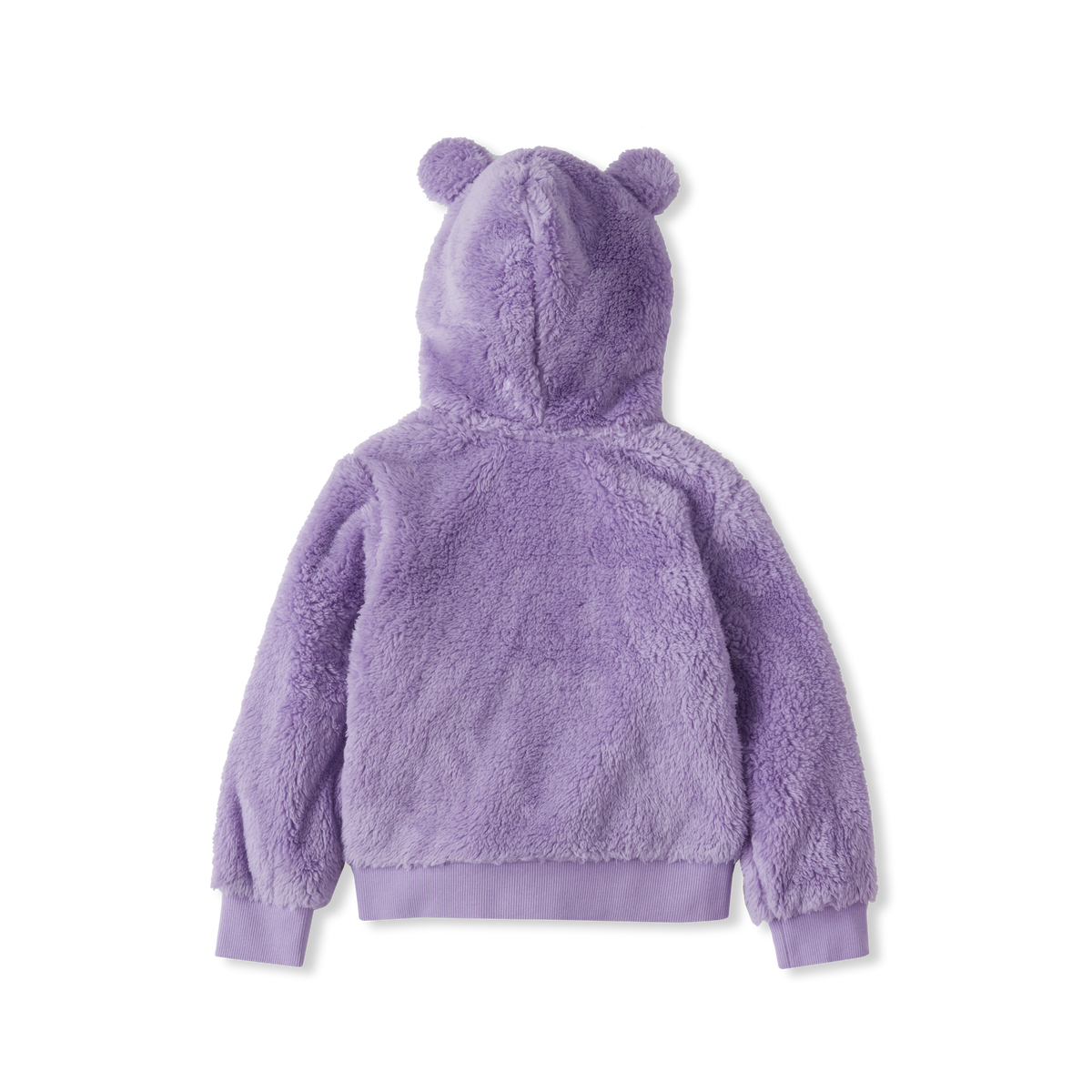 Toddler Hooded Quest Plush Fleece Jacket with Ears-Lilac Breeze-5