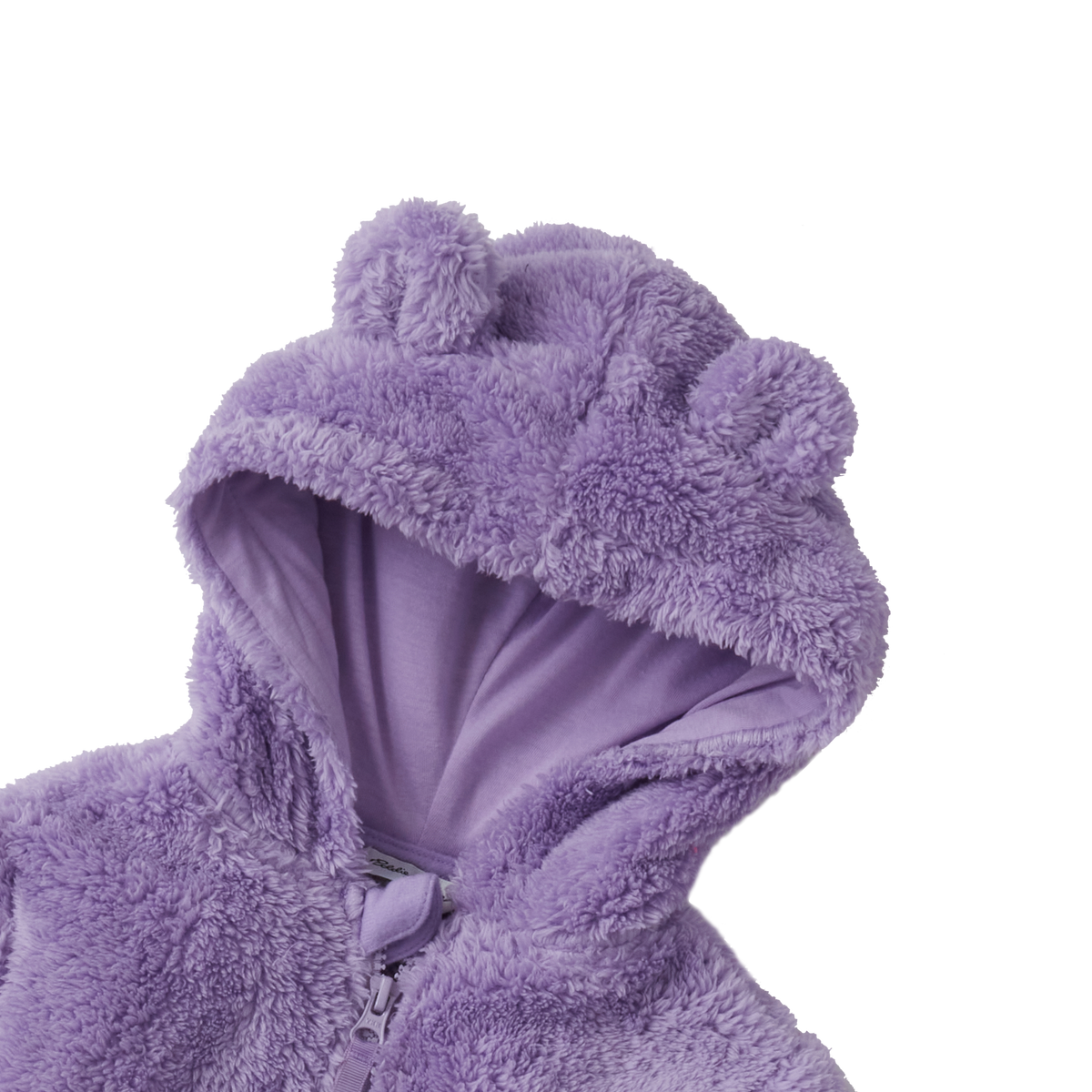 Toddler Hooded Quest Plush Fleece Jacket with Ears-Lilac Breeze-6