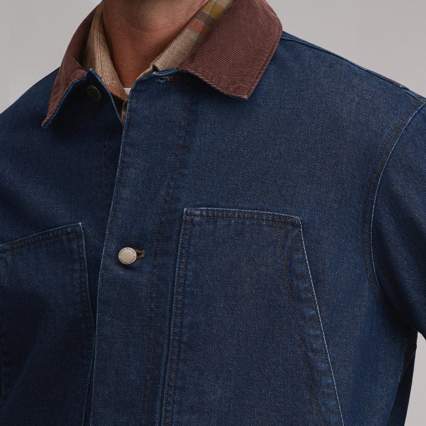 Men's EB Denim Barn Coat-Deep Rinse-3