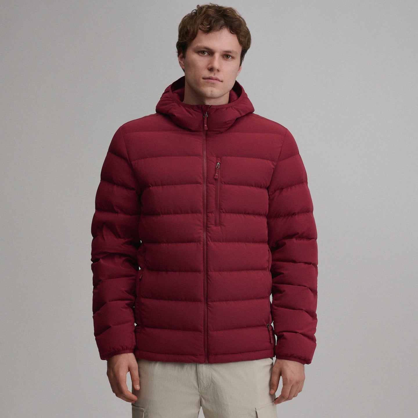 EB Stretch Down Hooded Jacket-Blossom-16