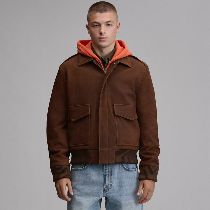 Men's Leather Bomber